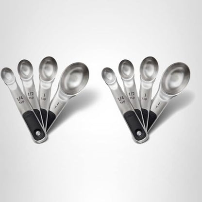 OXO Good Grips 4 Piece Stainless Steel Measuring Spoons with Magnetic Snaps