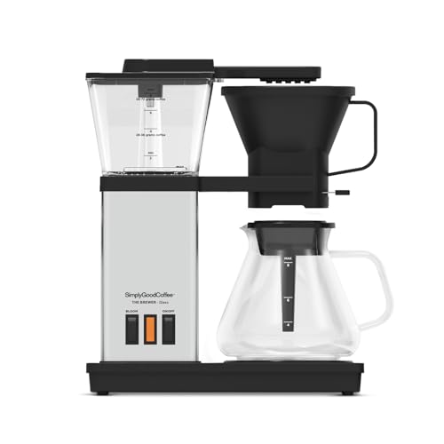 SimplyGoodCoffee Coffee Maker/Coffee Machine. 8 Cup Automatic Drip Pour Over Coffee Brewer. Easy To Use, Durable Stainless, Gold Cup Standard (Renewed)
