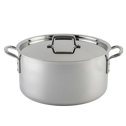 WINCO Tri-Ply Stock Pot, 20-quart, Silver