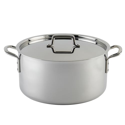 WINCO Tri-Ply Stock Pot, 20-quart, Silver
