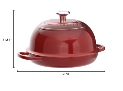 Le Creuset Enameled Cast Iron Signature Round Bread Oven, 9.5 inch, Cerise