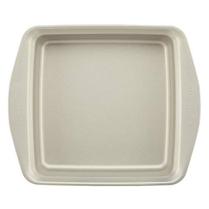 Rachael Ray Nonstick Bakeware Set without Grips includes Nonstick Bread Pan, Baking Pans, Cake Pans, Cookie Sheet / Baking Sheet - 10 Piece, Silver