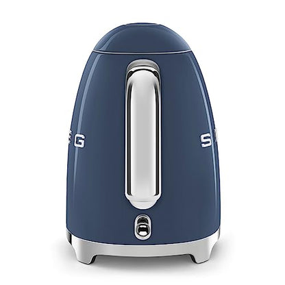 SMEG KLF03 Electric Kettle 1.7L (7 Cup), Retro Hot Water Boiler for Tea & Coffee, Fast Boiling, Auto Shut-Off, Soft Open Lid, 360° Swivel Base Countertop Kettle – Navy Blue