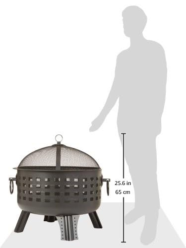 Amazon Basics 27 inch Steel Round Lattice Fire Pit, Easy to Assemble