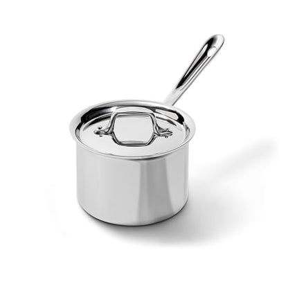 All-Clad D3® Stainless Steel 2 Quart Sauce Pan With Lid- Made in the USA- The Original Bonded Professional Cookware- Oven Safe & Induction Compatible