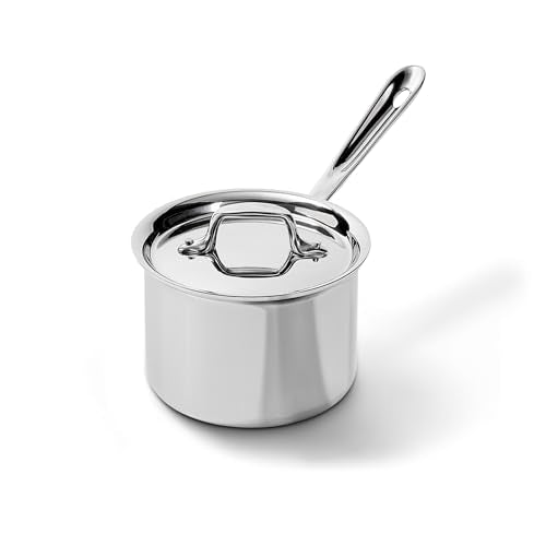 All-Clad D3® Stainless Steel 2 Quart Sauce Pan With Lid- Made in the USA- The Original Bonded Professional Cookware- Oven Safe & Induction Compatible