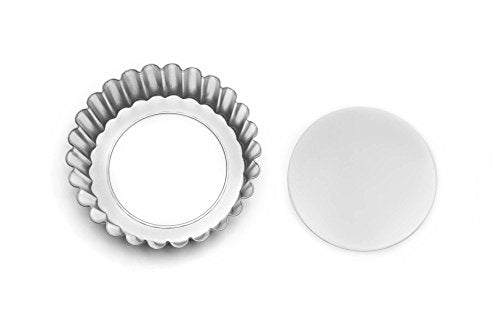 Fox Run Tartlet/Quiche Pan with Removable Bottom, Tin-Plated Steel, 4-Inch