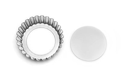 Fox Run Tartlet/Quiche Pan with Removable Bottom, Tin-Plated Steel, 4-Inch
