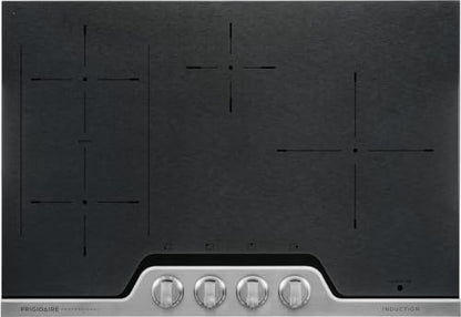 Frigidaire Professional FPIC3077RF 30" ADA Compliant Induction Cooktop with 4 Elements, PowerPlus Induction Technology, SpacePro Bridge Element, and Knob Controls: Stainless Steel
