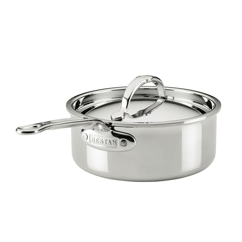 Hestan ProBond Luxe 2-Quart Saucepan with Lid, Professional Clad Stainless Steel, ProCore Tri-Ply Clad Construction, Polished Exterior, Induction & Oven Safe