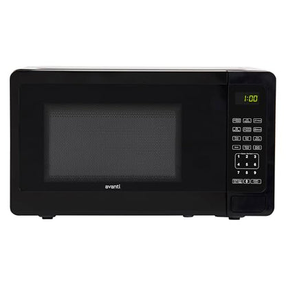 Avanti Microwave Oven 700-Watts Compact with 6 Pre Cooking Settings, Speed Defrost, Electronic Control Panel and Glass Turntable, 0.7-Cu.Ft., Black
