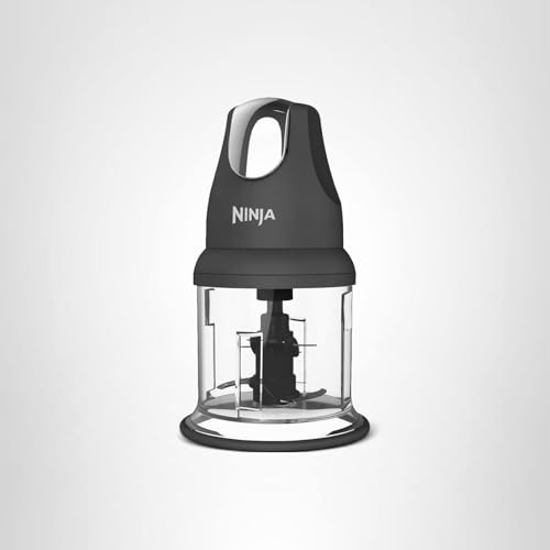Ninja Food Chopper Express Chop with 200-Watt, 16-Ounce Bowl for Mincing, Chopping, Grinding, Blending and Meal Prep (NJ110GR), Gray