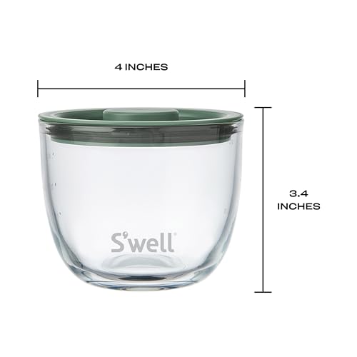 S'well 12oz Glass Prep Bowl Set of 4 For Easy Meal Prep, Vintage Pastels, Made From Durable Tempered Glass, Nests Inside 21.5oz