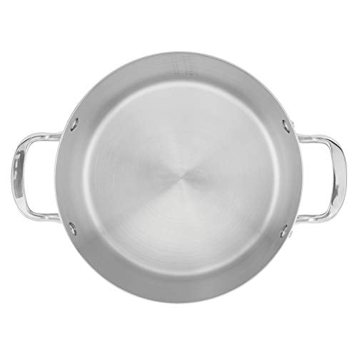 KitchenAid 71003 3-Ply Base Brushed Stainless Steel Stock Pot/Stockpot with Lid, 8 Quart