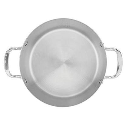 KitchenAid 71003 3-Ply Base Brushed Stainless Steel Stock Pot/Stockpot with Lid, 8 Quart
