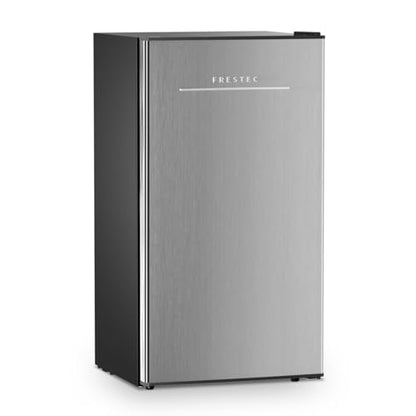 Frestec 3.2 Cu. Ft. Mini Fridge with Freezer Small Refrigerator, Mini fridge for Bedroom, Dorm, Single Door, Energy Saving, Low Noise, Mini Fridge for Office (Grey)