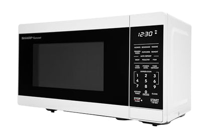 SHARP Compact Countertop Microwave Oven with Removable 10" Carousel Turntable, 700 Watt, 0.7 Cubic Feet, White
