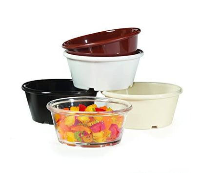 G.E.T. ER-040-BK Black 4 oz. Ramekin, Break Resistant Dishwasher Safe San Ramekins Collection (Pack of 12)