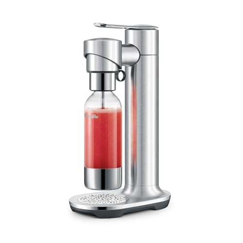 Breville BCA800BSS InFizz Fusion Sparkling Water and Beverage Carbonator, CO2 Cylinder Not Included, Brushed Stainless Steel