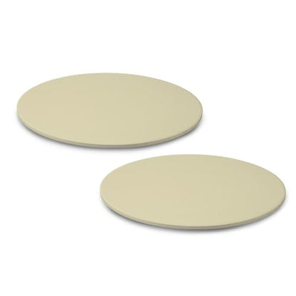 Concord Pizza Stone (2 Pack) with Cordierite Heatwell Technology. Pizza and Bread Baking, Grilling Stone. Durable and Safe (15" Round)