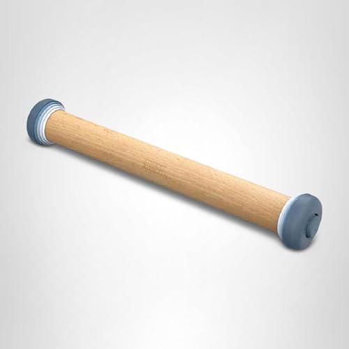 Joseph Joseph PrecisionPin - Rolling Pin with adjustable pastry thickness, Baking and dough rollers, Beech Wood, Pastel Blue
