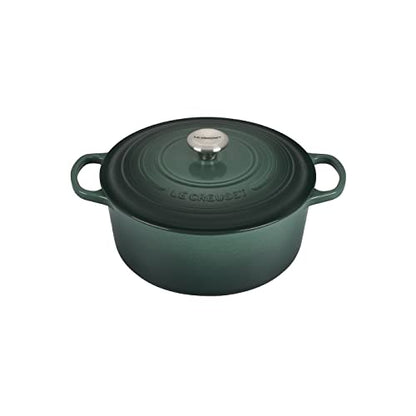 Le Creuset 9 Qt. Signature Round French Oven w/Additional Engraved Personalized Stainless Steel Knob - Artichaut