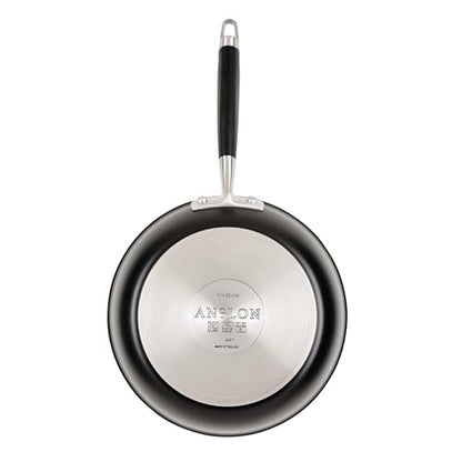 Anolon Advanced Ceramic Nonstick Pots and Pans, Induction Suitable, Dishwasher Safe, 9 Piece Cookware Set - Black with Cream Ceramic Interior