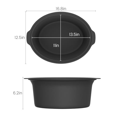 HOMECOOKIN Slow Cooker, Extra Large 10 Quart Programmable Slow Cookers with Timer, Dishwasher Safe Glass Lid & Crock, Kitchen Appliance for Families and Gatherings, Blue