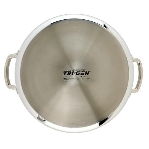 WINCO Tri-Ply Brazier, 12-quart, Silver
