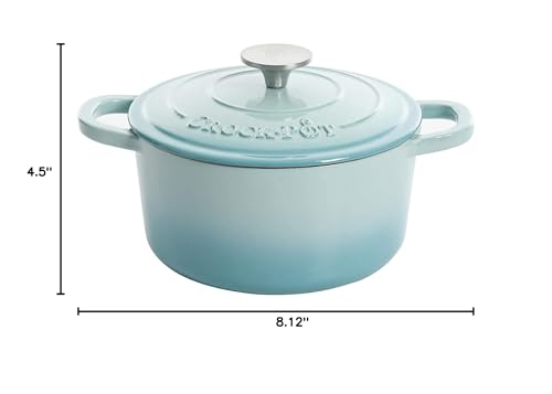 Crock-Pot Artisan Round Enameled Cast Iron Dutch Oven, 3-Quart, Blush Pink