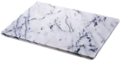 JEmarble Pastry Board 16x20 inch with Non-Slip Rubber Feets for Stability Perfect for Keep the Dough Cool and Chocolate Tempering(Premium Quality) White