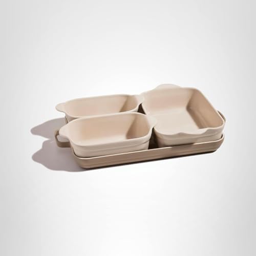 Our Place Bakeware Set | 5-Piece Ceramic Bakeware Collection with Stovetop-to-Oven Griddle Pan | PFAS-Free Non-Toxic Nonstick Pans, Oven Mat & Baking Dishes | Steam