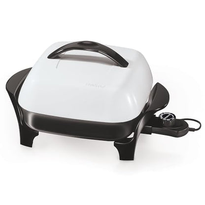 Presto 06620 11-Inch Electric Skillet,Black/White