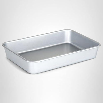 Viking Premium 13 x 9-Inch Nonstick Ceramic Roasting Pan, Made without PFAS, Heavy Gauge Aluminized Steel Baking Pan Sheet with Reinforced Iron Frame, Even Heating Cookware, Oven Safe to 475F, Silver