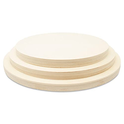 Woodpeckers Set of 3 Nesting Wood Tray for Crafts & Resin Art, Canvas Panel, Circle Wood Sign Blank