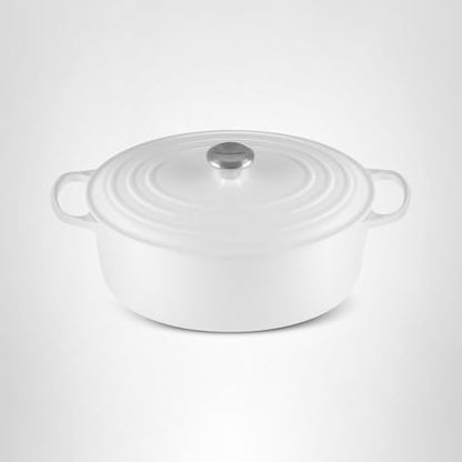 Le Creuset Enameled Cast Iron Signature Oval Dutch Oven, 8 qt., White