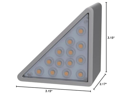 VOLISUN Solar Stair Lights 6 Pack, Solar Step Lights Waterproof IP67, Outdoor Step Light with 13 LEDs, Outdoor Lighting Decor for Yard Stair, Patio, Front Step, Front Porch and Deck(Cool White)