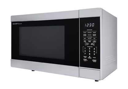 SHARP Countertop Microwave Oven with Removable 13.6" Carousel Turntable, 1100 Watt, 1.6 Cubic Feet, Stainless Steel