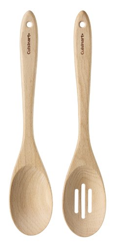 Cuisinart GreenGourmet Beechwood Solid and Slotted Spoons, 2-Pack