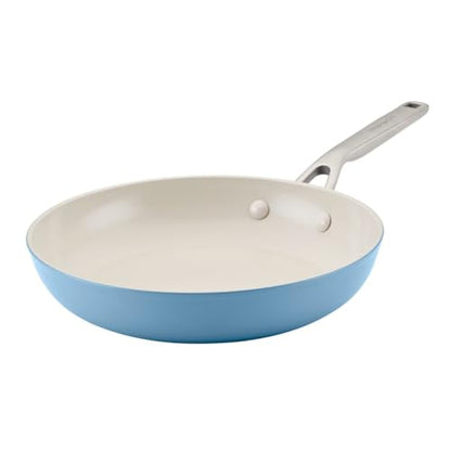 KitchenAid Hard Anodized Ceramic Nonstick Cookware Pots and Pans Set, 9 Piece - Blue Velvet