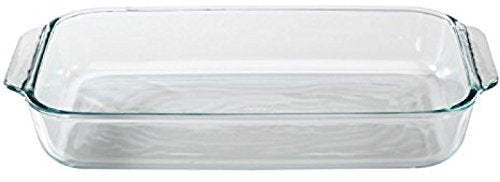 Pyrex Basics 3 Quart Glass Oblong Baking Dish, Clear 8.9 Inch X 13.2 Inch - 3 Qt