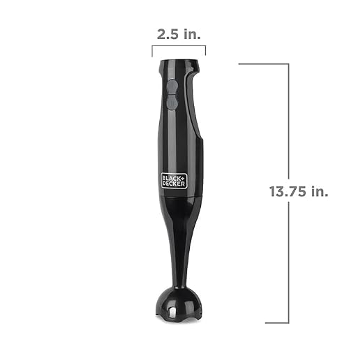 Black + Decker HB2401B 200W 2-Speed Immersion Blender, Black