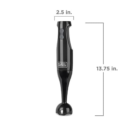 Black + Decker HB2401B 200W 2-Speed Immersion Blender, Black
