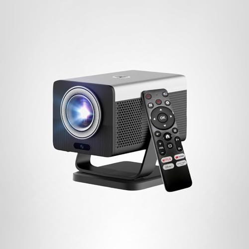 HP MC450 Smart Mini Portable Projector with WiFi & Bluetooth, Official Licensed Apps, Short Throw Projector with 4K Support, Voice Control, USB-C, Movie Projector for Bedroom & Outdoor