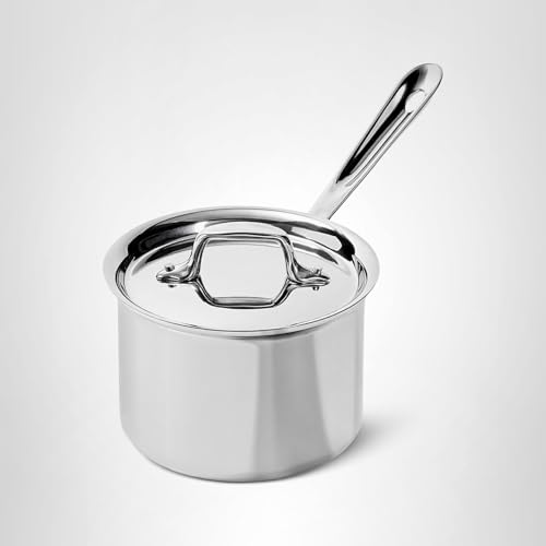 All-Clad D3® Stainless Steel 2 Quart Sauce Pan With Lid- Made in the USA- The Original Bonded Professional Cookware- Oven Safe & Induction Compatible