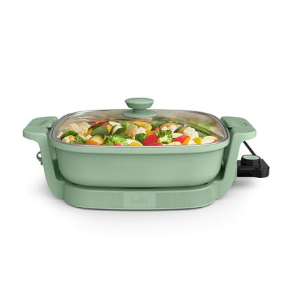bella Fits-Anywhere™ SAUTE Make & Take Skillet, Non-Toxic Ceramic, Seaglass