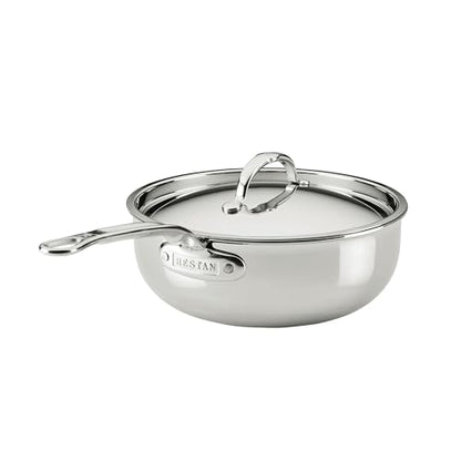 Hestan ProBond Luxe Saucepan with Lid, 2 Quart Polished Tri-Ply Stainless Steel - Professional Clad Cookware, Induction Compatible, Oven Safe