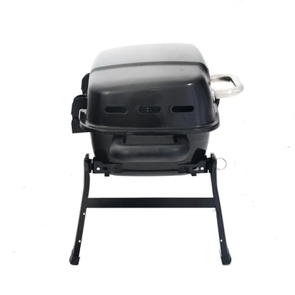 Grill Boss 1 Burner Portable Gas Grill, 10,000 BTU Propane Tabletop BBQ with Porcelain Coated Grate for Camping, Patio, and Outdoor Cooking, Black