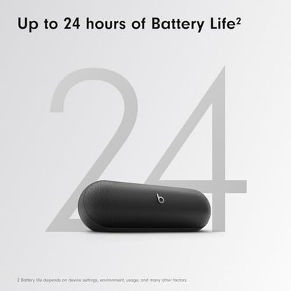 Beats Pill - Portable Bluetooth Speaker - Up to 24H Battery Life, Water Resistant, Bluetooth, Apple & Android Compatible, Seriously Loud Sound for Home, Outdoor and Travel - Matte Black