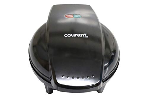 Courant Mini Donut Maker Machine for Holiday, Kid-Friendly, Breakfast or Snack, Desserts & More with Non-stick Surface, Makes 7 Doughnuts, Black